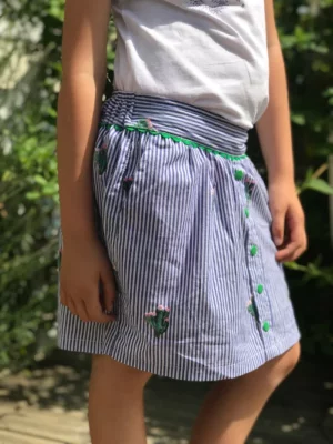 Jupe fille KOLOMBO — patron de couture Melle Malabar