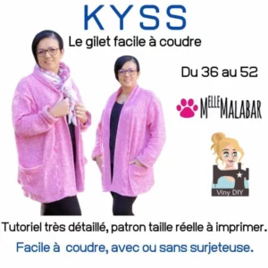 Sweat femme KYSS — patron de couture Melle Malabar