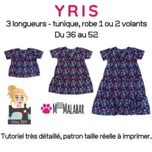 Robe femme YRIS — patron de couture Melle Malabar