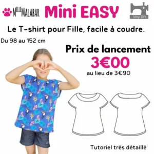 T-shirt enfant MINI EASY — patron de couture Melle Malabar