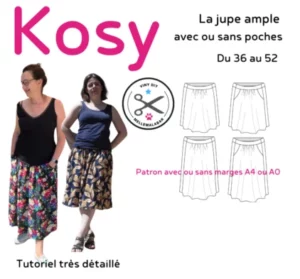 Jupe femme KOSY — patron de couture Melle Malabar