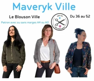 Blouson femme MAVERYK VILLE — patron de couture Melle Malabar