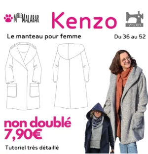 Manteau femme KENZO — patron de couture Melle Malabar