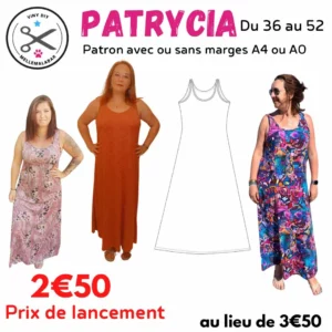 Robe bretelle-PATRYCIA — patron de couture Melle Malabar