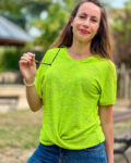 kroisy T shirt drapé devant