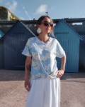kroisy T shirt drapé devant