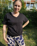 kroisy T shirt drapé devant