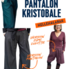 Pantalon large jupe culotte femme cousue, taille haute avec plis et poches italiennes illustrant le patron Kristobale.