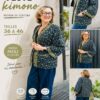 Veste kimono femme à coudre avec coupe ample, manches larges et ceinture nouée dans un tissu fluide uni.