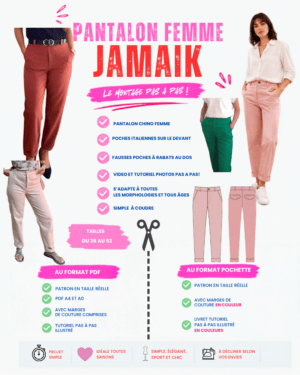 pantalon chino femme facile à coudre